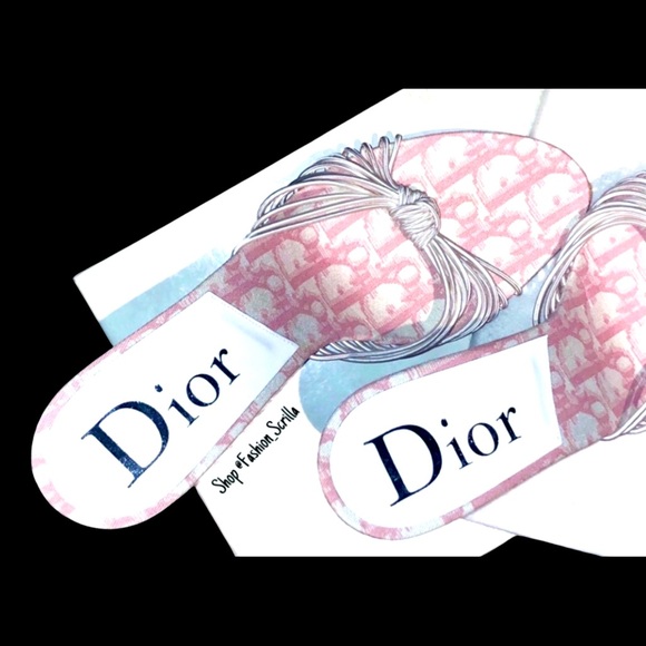 DIOR Vintage John Galliano Pink White Monogram Logo Trotter Platform Sandal Heel - Picture 7 of 14